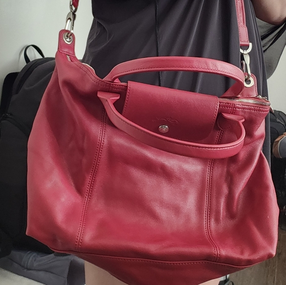 LONGCHAMP Medium Leather Le Pliage Cuir Tote genuine leather discontinued - Picture 16 of 16